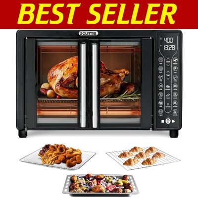 French Door 24L Toaster Oven Air Fryer Combo - 17 Modes for Healthy Cooking