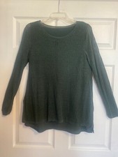 Simply Vera VeraWang Green Lightweight LS Tunic Sweater w/Matching Cami  L NWOTs