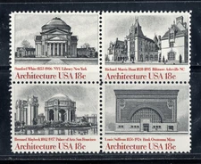 1928 - 1931 * ARCHITECTURE *  U.S. Postage Stamps Block Of 4 MNH