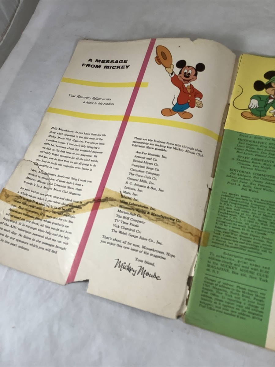 Mickey magazine 1956年　フランス Mickey magazine 1956年 フランス Vintage Walt Disney's Mickey