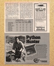 Colt Python Hunter Blackbuck Antelope Trophy  - Magazine Print Ads Poster 1980