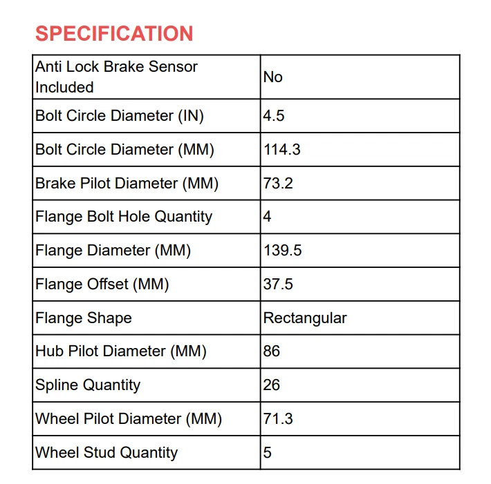 Nuevo conjunto de buje y cojinete de rueda delantera para Dodge Grand Chrysler Voyager 96-2007 Foto 3 de 4