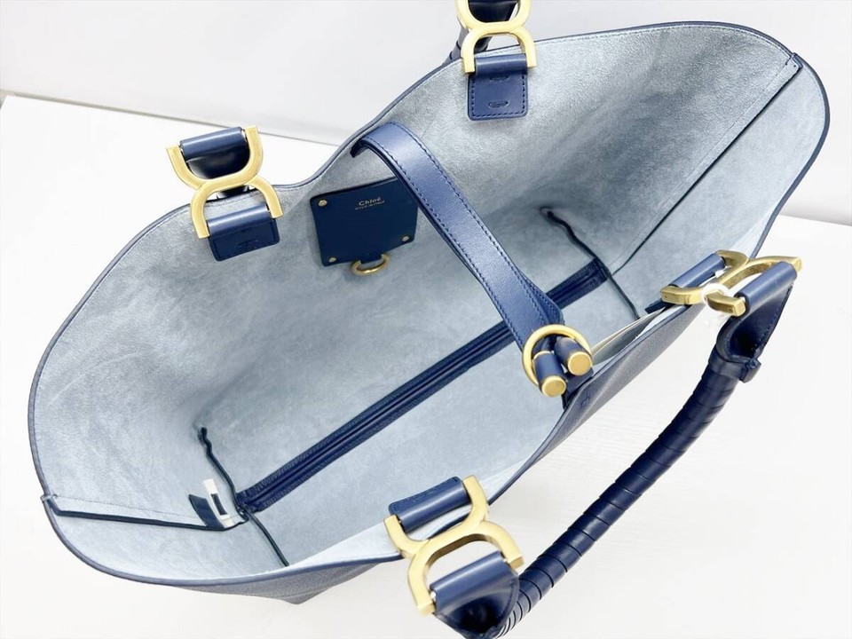 23SS Good Condition Chloe Chloe Marcy Tote Bag Night Blue CHC23SS650I31