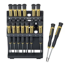 PROXXON MICRO Screwdrivers, 15 pieces with holder, #28148