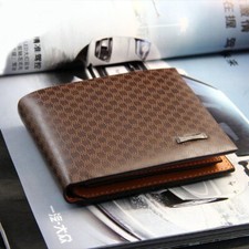 Men's Leather Bifold ID Card Holder Purse Wallet Billfold Handbag Slim Clutch US