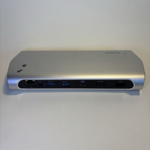 BELKIN USB-C 3.1 Express Dock HD Used- Model F4U093 Connect Multiple Devices Mac