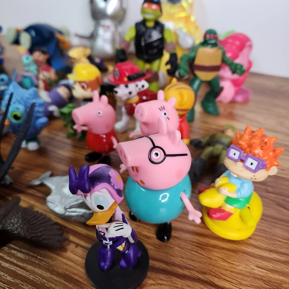 Mixed Character Toy Lot Figures Peppa Pig Disney TMNT Trolls Rugrats - Image 4 of 4