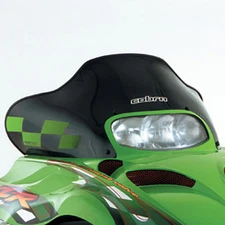 Powermadd Cobra Windshield - 13.75in. - Black/Green Checks Snowmobile 12320