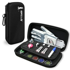 Golf Glove Case with Glove Shaper, Golf Accessories Storage Case for Tees, Ba...