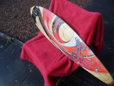 Massives Osprey Pintail Longboard Deck mit Griffband montiert pre-loved & gerade
