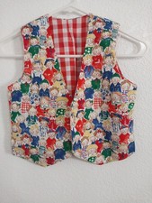 Vintage Handmade Child's Size Small Colorful Vest Kids Gingham