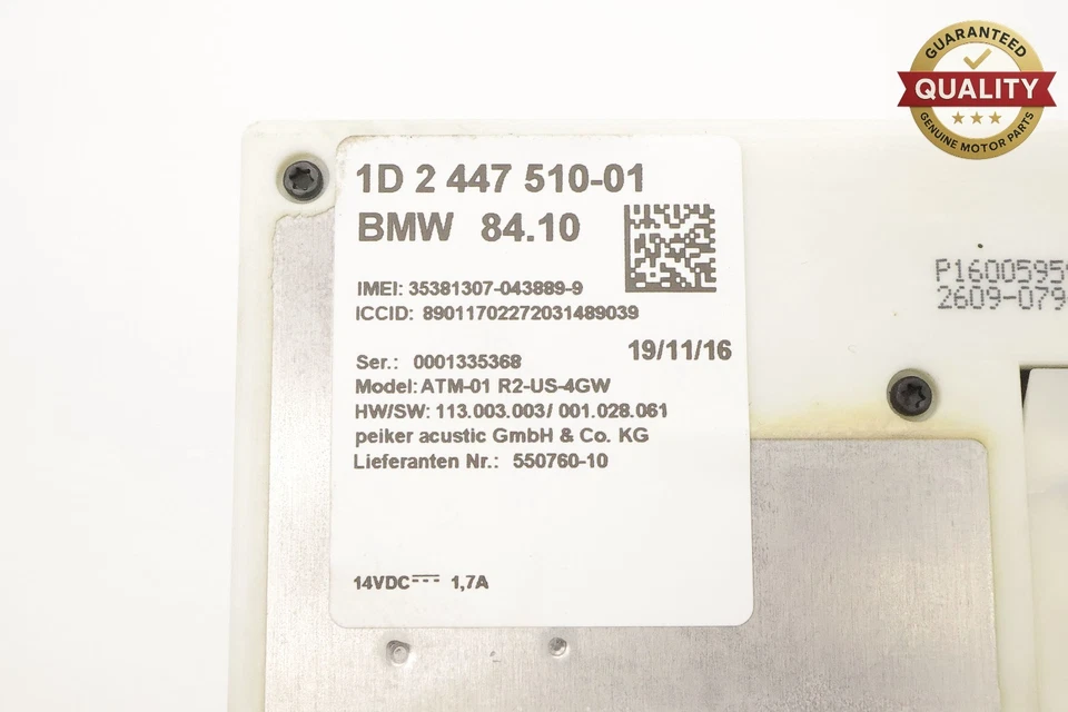 BMW 530i 540i G30 2017-2020 módulo de control de comunicación telemática OEM Foto 3 de 4