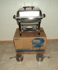 Half size Chafer -Dome Cover -2 Fuel Holders-Insert Pan-Welded Rack