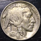 1936 S Buffalo Nickel 5c US Coin San Francisco Mint