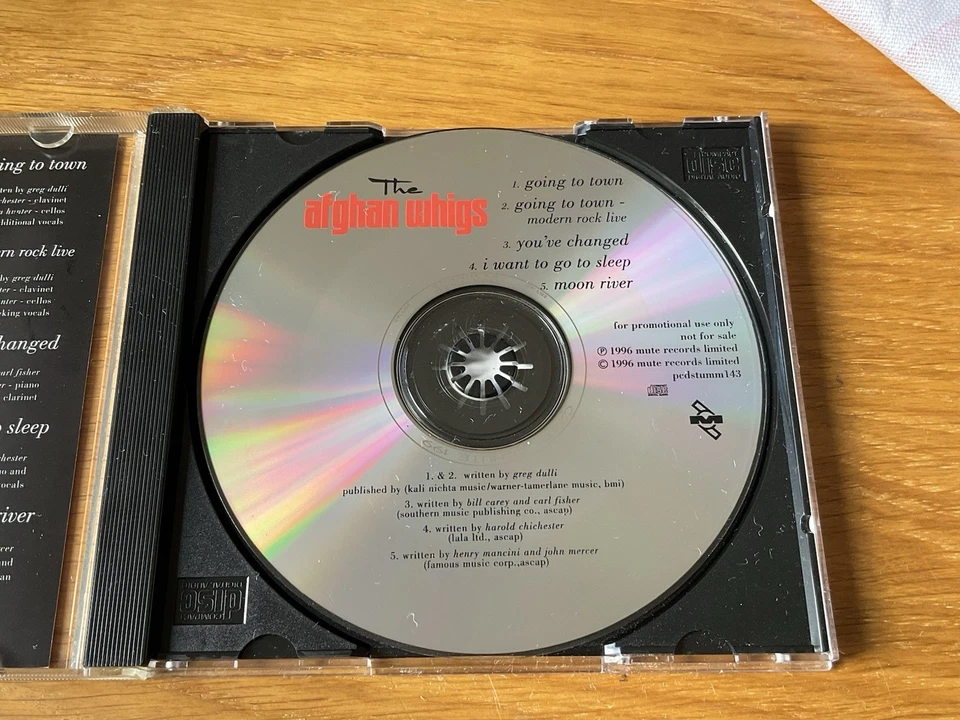 The Afghan Whigs CD Going To Town Promo Promotional Copy Info Postcard - Imagem 4 de 4