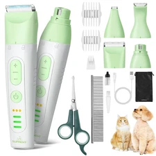 Dog Grooming Kit, 4 in 1 Dog Clippers for Grooming Supplies, Cordless Electri...