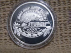 999 FINE SILVER 2000 STURGIS 1 TROY OZ ROUND IN CAPSULE jij