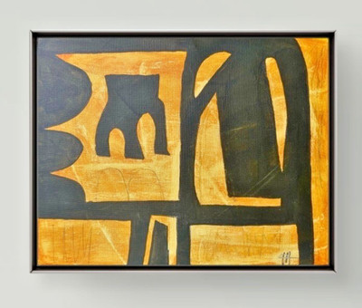 Hammond Hand Painted Expressionist Abstract Acrylic 11x14 Canvas Wall Art