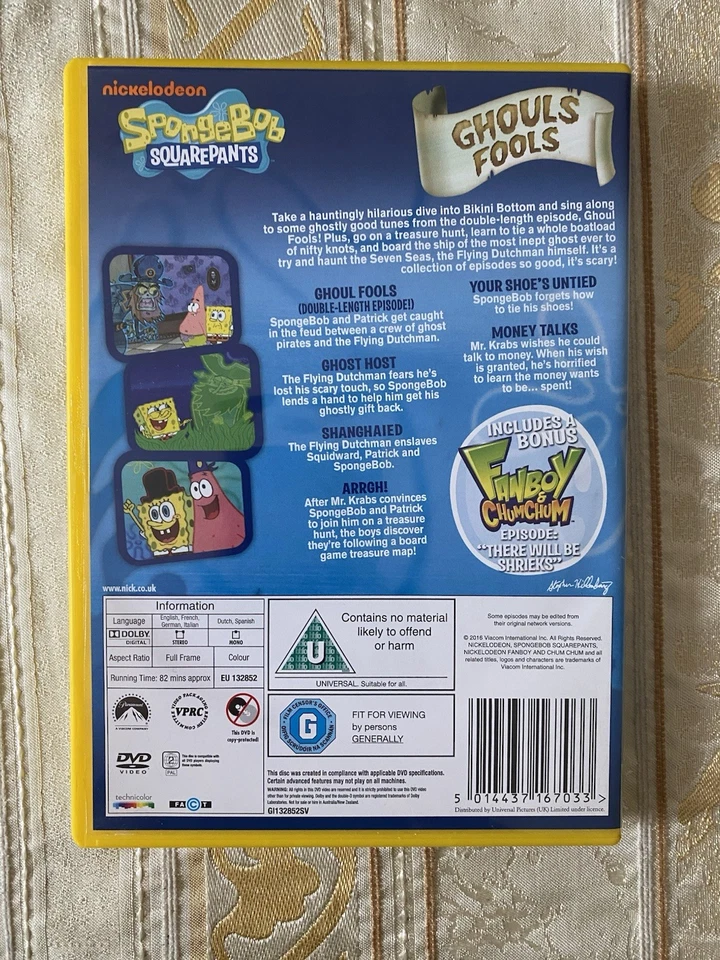 SpongeBob Squarepants Ghost Fools Nickelodeon DVD Movie Nearly New - Image 2 of 3