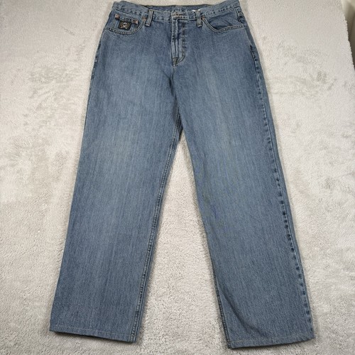 Cinch Jeans Men 36x31 Relaxed Fit Black Label Straight Denim Cowboy Western Pant