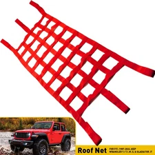 Mesh Roof Top Net Restraint Cargo Net Trunk for Jeep Wrangler YJ & Gladiator JT
