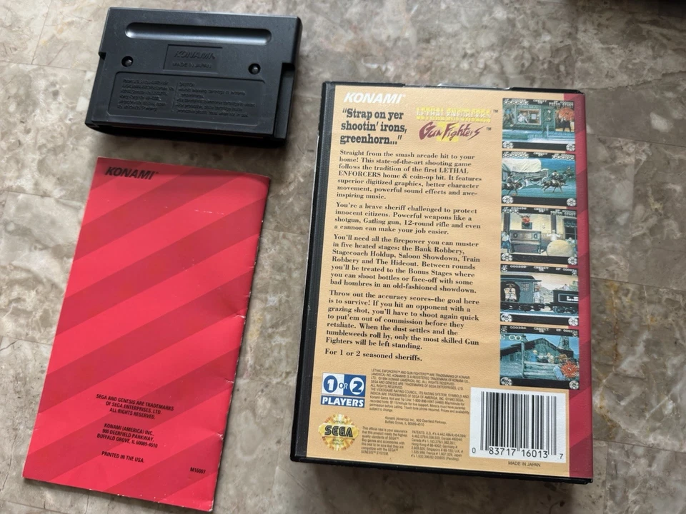 Lethal Enforcers Bundle: I & II with Justifier gun for Sega Genesis Gun Fighters - Image 3 of 4