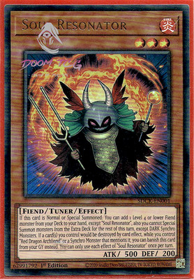 Yugioh! Soul Resonator SDCK-EN001 (UR) 1st Ed ''Red Dragon Archfiend Support''