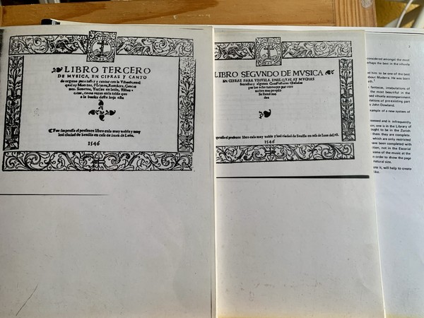 Alonso Mudarra—Tres Libros de Música para Vihuela—Sheet Music