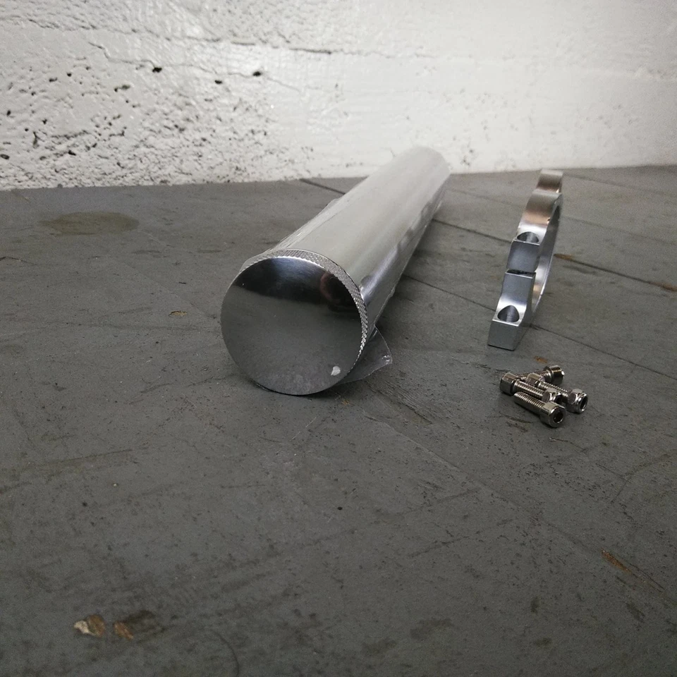 Camión Chevy 1960-66 15" aluminio pulido radiador desbordamiento tanque Puke lado del guardabarros Foto 3 de 4