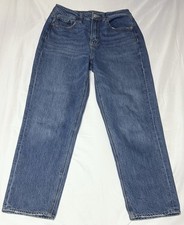 American Eagle Women  s Size 6 Blue Denim Comfort Stretch Mom Straight Jeans