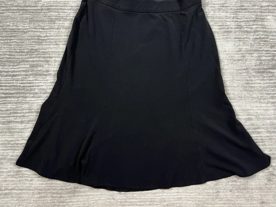 Falda Sag Harbor Mujer 16W Negra Midi A-Lne Cintura Elástica Informal Foto 3 de 4