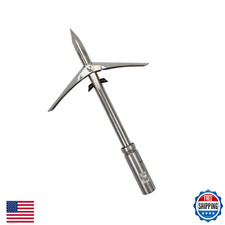Scuba Choice Spearfishing Pole Spear Tip 6.25" Stainless Steel Twin Barb Double