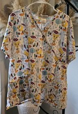 Looney Tunes Tweety Bird Christmas Top Smock/scrub/nurse Uniforms 2XL Women's
