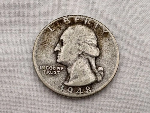 1948 D U.S. Washington Silver Quarter IU-2