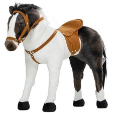 Ride-On Horse for Toddlers Ages 3-8, Realistic Stuffed Animal Toy with Neighing