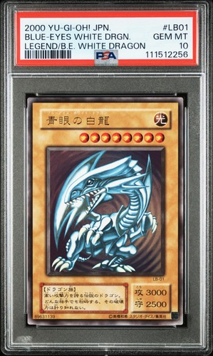 2000 YU-GI-OH! JAPANESE LOB #LB01 BLUE-EYES WHITE DRAGON PSA 10