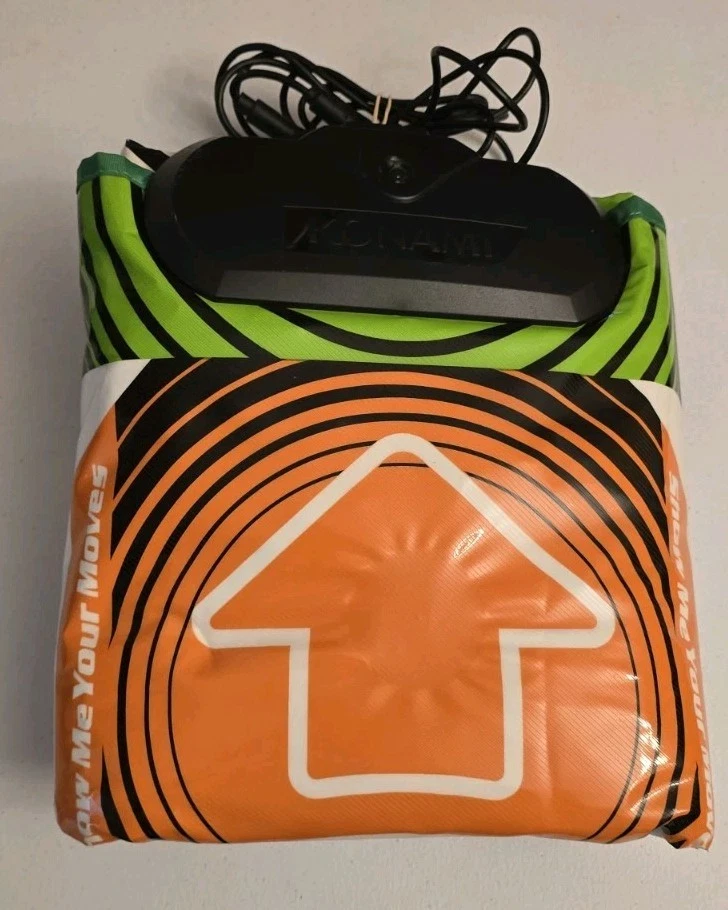 Alfombrilla Konami Dance Dance Revolution DDR Xbox 360 naranja y verde mantente fresca probada Foto 3 de 3