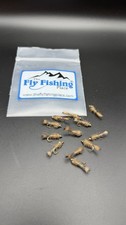 12Pcs Fly Fishing Place Tungsten Bead Head Gold Ribbed Hare's Ear Nymph NEW