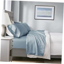 1000 Thread Count, Solid Color Sheet Set, Elastic Deep Pocket, All Queen Blue