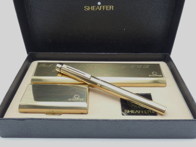 RAR Sheaffer Targa 1020 Imperial Messing Füllfederhalter, GT, M 14K Feder, Box *NEUWERTIG*