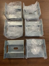 6pc 6x6 Post Anchor Base Adjustable Wood Post Brackets. Galvanized Steel.