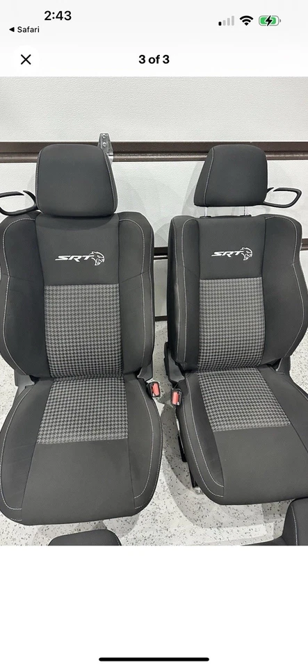 Dodge Charger Scat Pack 2015-2023 asientos delanteros y traseros interiores de tela 15-23 OEM Foto 2 de 4