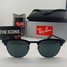 Ray-Ban Clubmaster Metal RB3716 186/R5 51mm Men's Sunglasses Grey Gradient NEW