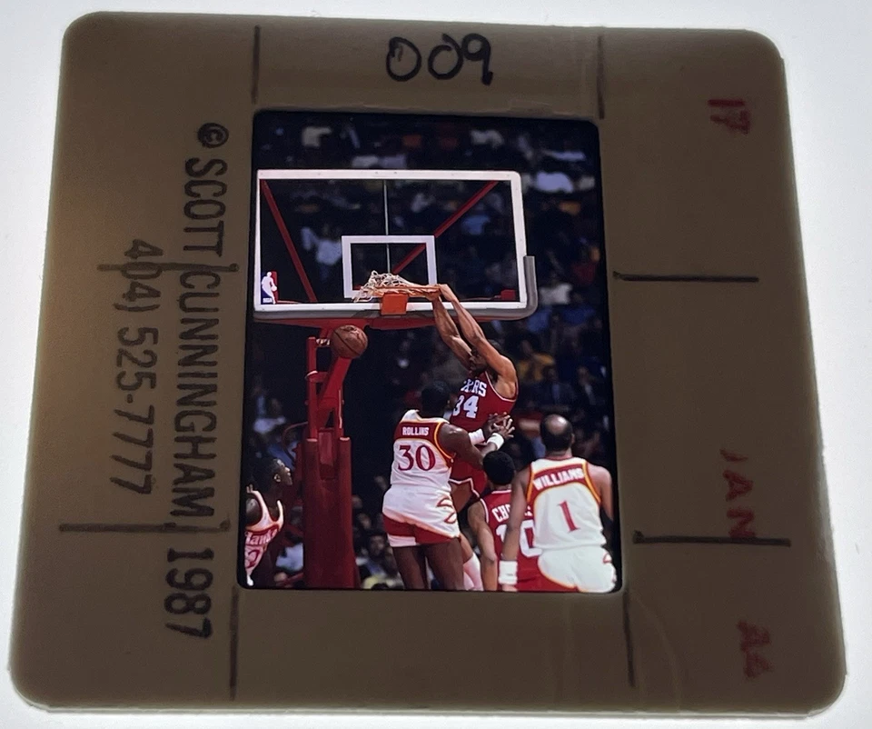 Foto de colección original 35 mm diapositiva a color de Charles Barkley Sixers 76ers ¡¡RARA!!! Foto 2 de 4