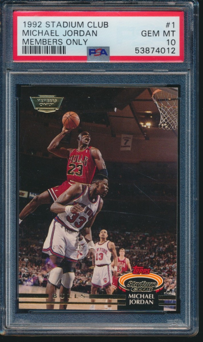 PSA 10 MICHAEL JORDAN 1992-93 Topps Stadium Club Members