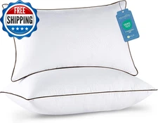 Standard Pillows Set of 2 Cooling and Supportive Pillows Full Size Set of 2...