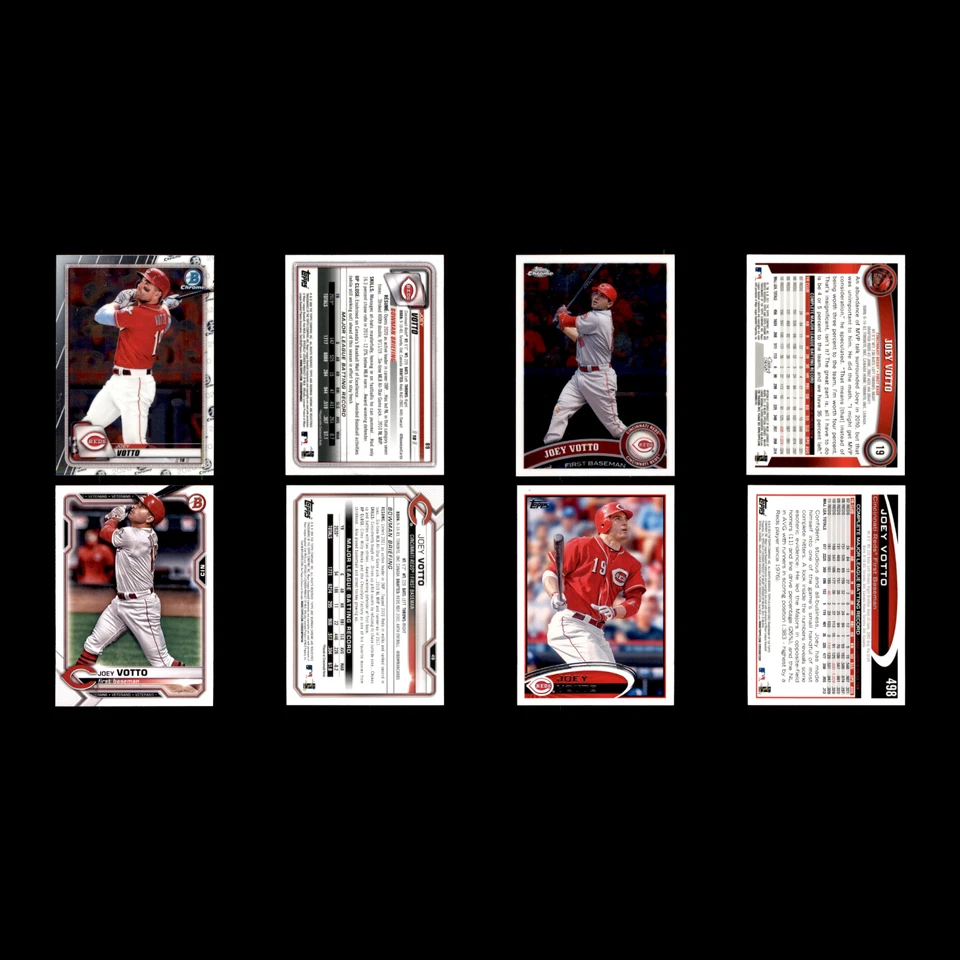 Lote de 24 tarjetas de béisbol de los Rojos de Cincinnati Bowman cromadas Joey Votto casi nuevas béisbol MLB Foto 3 de 4