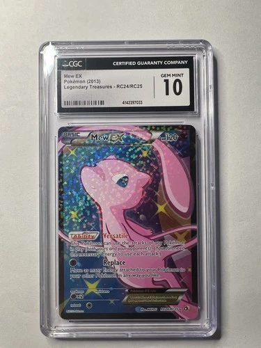 CGC 10 Mew EX Legendary Treasures Radiant Collection RC24/RC25 GEM MINT NOT PSA