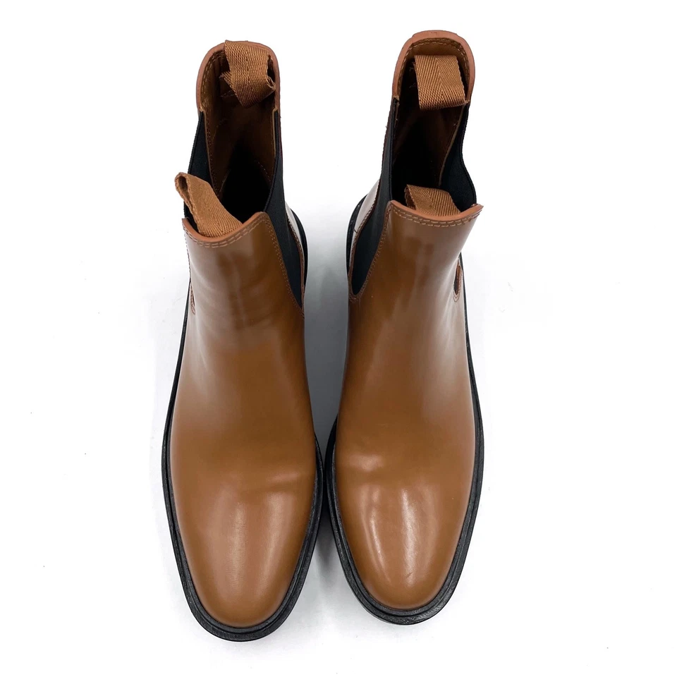 Loeffler Randall Reggie Chelsea Bota Plataforma Safari Cuero Marrón Tobillo Talla 7.5 Foto 3 de 4