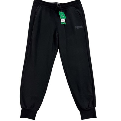 Puma Modern Basics 22 Pants Mens XL Black Fleece Joggers Athletic Gym Run NEW